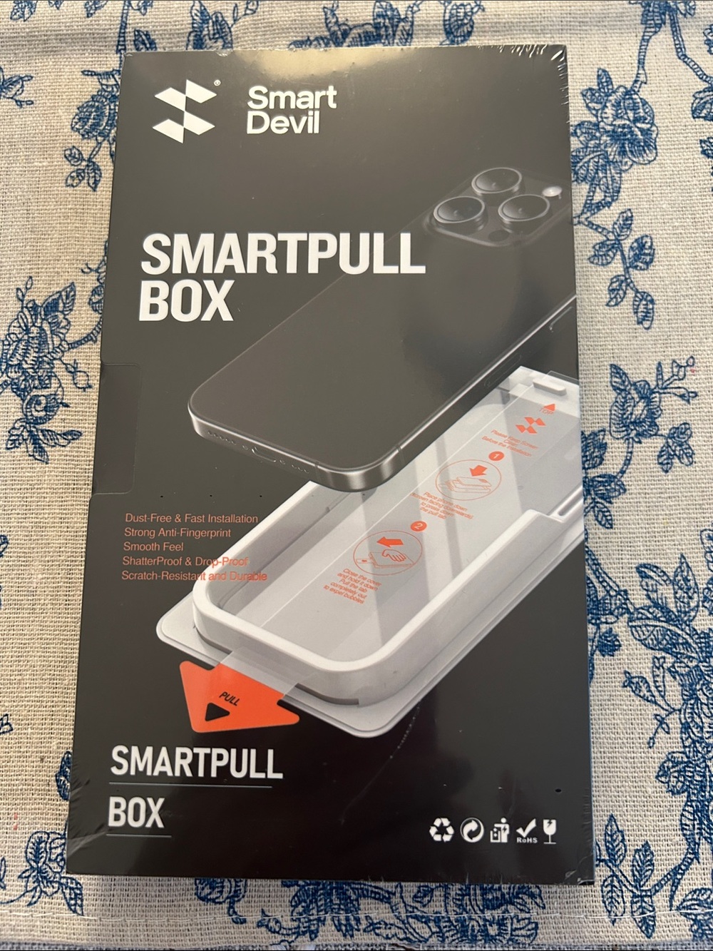 SMARTPULL Box - Black Screen Protector Installation Box for iPhone 14 Pro